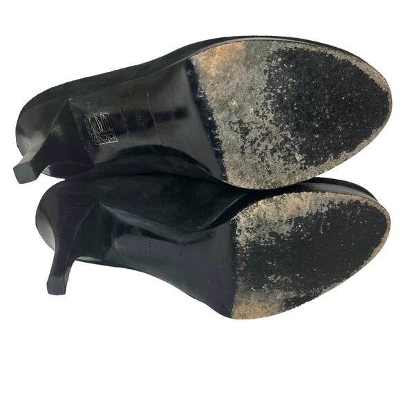 Balenciaga Black Suede Platform Stiletto Heel Boots Size 37 EU - Picture 11 of 13